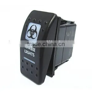 Rocker Switches With ZOMBIE LIGHTS White thumbnail-1