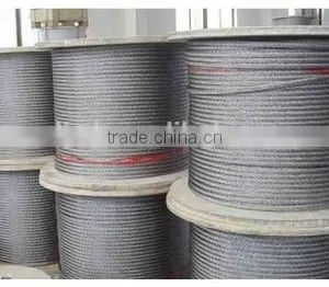 Factory Stock CE Hard Strength 6mm 7x7 Galvanized Carbon Steel Wire Rope thumbnail-3