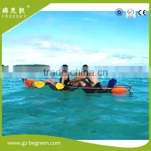 China Supplier New Style no Inflatable PC Crystal Transparent Canoe Kayak thumbnail-3