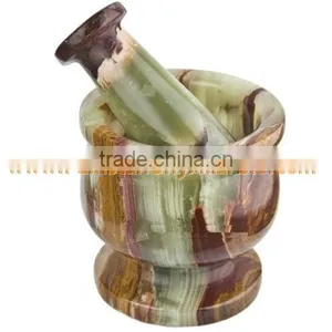 PAKISTAN SUPPLIER WHOLESALE 2017 ONYX MORTAR AND PESTLE HANDICRAFTS thumbnail-2