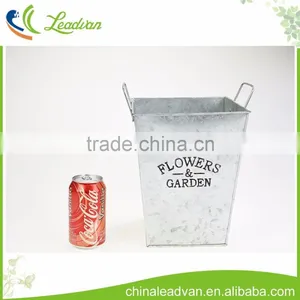 Factory Top Selling Home Goods Hammered Metal Large Outdoor Garden Tall Square Planters With Hole thumbnail-1