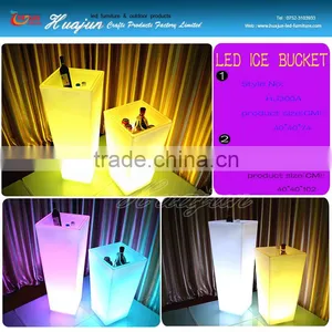 Mood Garden Champagne Pot/ Out Door Plastic Storage Container/LED Ice Bucket/color Chaning Outdoor Planter thumbnail-1