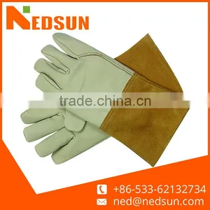 New Design Cowhide Custom Leather Welding Gloves thumbnail-1
