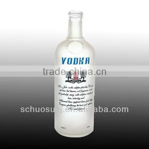 Item 0818 Good Quality Wholesale 750ml Frosted Glass Wine Bottle for Vodka,and Whisky thumbnail-2