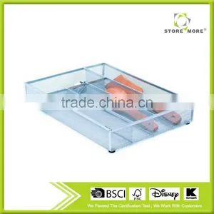 Mesh Small Cutlery Tray With Foam Feet - Kichen Organization / Silverware Storage thumbnail-1