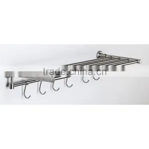 Hotel Stainless Steel Bathroom Hanging Shower Rack With Hook thumbnail-1