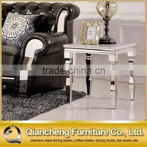 Stone Top Metal Legs Bed Side Table thumbnail-1