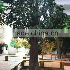 Home Garden Decoration 100cm to 1000cm Height Artificial Indoor Live Plastic Ficus Red With Green Palm Tree EZLS05 1007 thumbnail-3