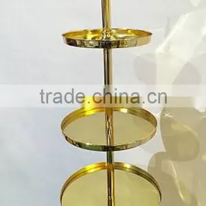 Gold Plated 3 Tier Cake Stand thumbnail-1