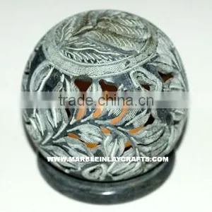 Soapstone Candle Holder , Tea Light Holder , Votive Lamp thumbnail-1