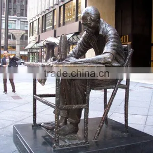 Large Outdoor Statues Bronze Sculpture of Garment Worker thumbnail-2