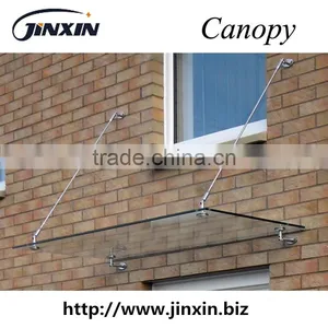 Stainless Steel Wall Mount Glass Canopy & Awning Window Door Entrance thumbnail-1