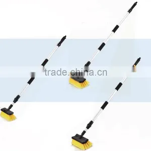 Microfiber Soft Bristle Telescopic Car Wheel Wash Dust Detailing Cleaning Brush Flow Through Brush Series thumbnail-1