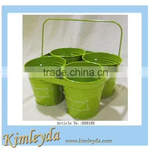 Set of 4 Garden Centr Planter Pot Wholesal in Green thumbnail-1