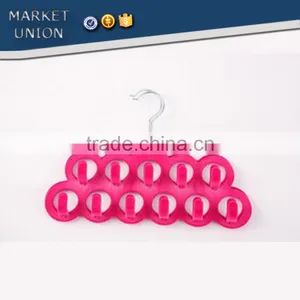 11 Holes Antiskid Silk Scarf Flocked Hangers,excellent Silk Scarf Bound,ABS, Nylon Villi,Chrome Plated Hook thumbnail-1