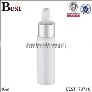 Wholesale Cosmetic Packaging Beard Oil Essential Oil Perfume White PP Big Head Aluminum 30ml Plastic Bottle thumbnail-3