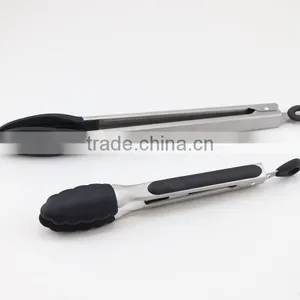 Kitchen Tongs and Stainless Steel Silicone Cooking Utensils Set of 2, Commercial Grade thumbnail-2