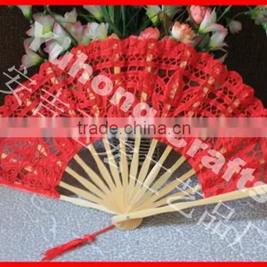 Wholesale Lace Wedding Bamboo Fan thumbnail-2