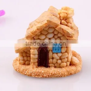 Mini CUTE Fashional Resin Decoration, ZAKKA Mini Stone Houses Resin Home Background Props thumbnail-3