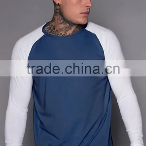 Latest Contrast Raglan Sleeve Crew Neck Cotton Men t Shirt thumbnail-4