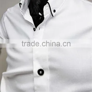 Man Fashion Formal Casual Long Sleeve Slim Fit Dress Shirts for Men MOQ 10PCS thumbnail-5
