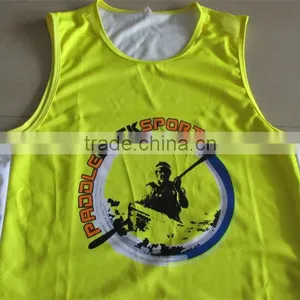 Wholesale Running Singlet With Sublimation Printing, V-neck/ Round Neck for Ladies and Men Running Singlets thumbnail-2