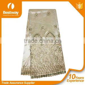 Bestwaytex New Design GP0051 Lace Dresses White Indian George Fabric For Party thumbnail-5