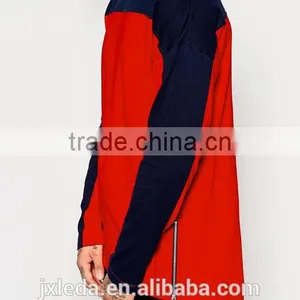 2016 Summer Fashion Men Hip Hop Style 50 Coton / 50 Polyester Longline Long Sleeve T-shirt OEM thumbnail-3