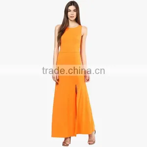 Chinese Clothing Manufacturers Dress Bodycon Dress, Evening Dress Orange Colour, Maxi Dress thumbnail-1
