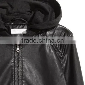 Manufacturer Price Custom Motorcycle Kids Leather Jacket Boys thumbnail-6
