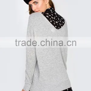 Import Sweater 2016 Lady Custom 100%Cashmere Pullover Knitwear thumbnail-3