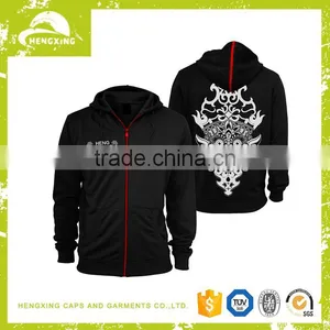 Plain Black Hoodie With Fit Male Sports for Men Custom Fashion Hoody Jacket thumbnail-1