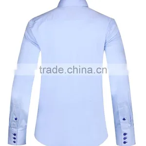 2017 New Men's Dress Shirt With High Double Button-down Collar thumbnail-4