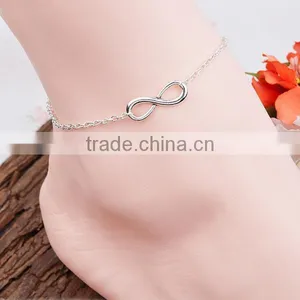 New Design Infinity Symbol Connector Link Cable Chain Fashion Anklet thumbnail-1