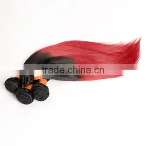 3 Bundles Red Wholesale Cheap Colored Brazilian Hair Weave Fast Shipping thumbnail-3