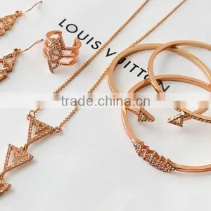 Earring+Bracelet+Ring+Necklace Jewelry Set/Customize Design American and Eruozone Jewelry Set /New Developed Fashion Jewelry Set thumbnail-1