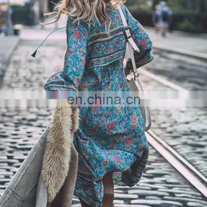 2018 Hot Sale Bohemia Style Woman Maxi Lady Dress thumbnail-3