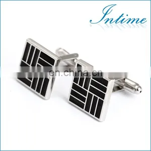 Simple Black Streak Shirt Men Cheap Cufflinks thumbnail-1