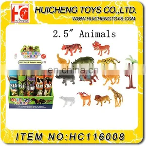 Eco-friendly Different Kinds f 2.5 Inch Pvc Mini Zoo Animal Toy for Kids thumbnail-1