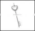 Beautiful Silver Love Key Pendant thumbnail-1