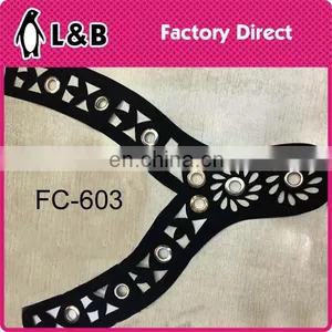 Latest Black Fabric Hollow Pattern Fashion Collar Designs thumbnail-3
