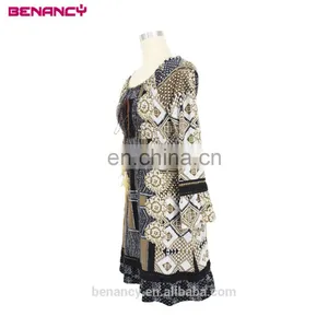 Wholesale Designer Clothing Tribal Mandala Print Poncho Hoodie With Tassel Fringe thumbnail-5