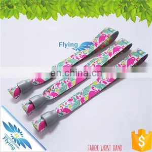 Stylish Event Woven Wristbands With Plasic Self-locking for Promotion thumbnail-1