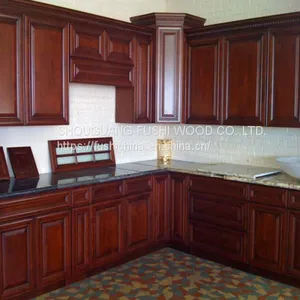 Solid Wood Kitchen Cabinet Set Design thumbnail-1