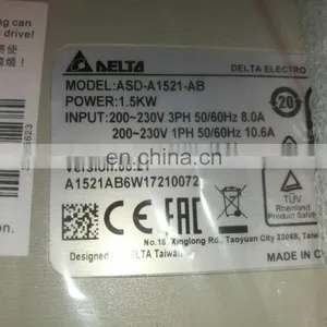 CNC Machine AC Servo Motor 1.5kw Delta ECMA-E31315RS 3 Phase Servo Drive ASD-A1512-AB thumbnail-4