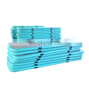 4m x 1m x 20cm Thick Airtrack Mats Inflatable Air Track 13 ft Mint Green Gymnastics Tumbling Mat 4m thumbnail-2
