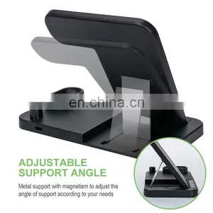 4 in 1 Wireless Charger 2020 Factory Directly Sell Qi Standard Charger Crystal Wireless Portable Cellphone Charger For Iphone thumbnail-5