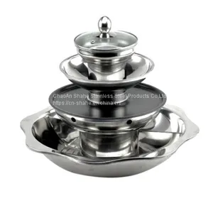 Stainless Steel Four Layer Pagoda Fire Pot of Hot Pot Restaurant Special Utensils Available Radiant-cooker thumbnail-1