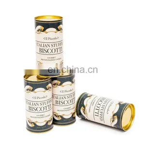 Customized Cylinder Aluminium Foil Cardboard Tea Cans Paper Tube Canister for Food Packaging thumbnail-1