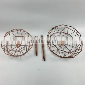 Two-tier Fruit Basket Metal Fruit Bowl Bread Folding Baskets Detachable Fruit Holder Kitchen Storage Baskets Stand thumbnail-4